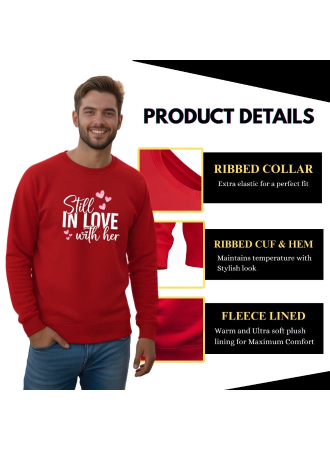 PRINTSHOP4ME Valentine's Day Matching Couple Sweatshirts–Comfortable Round Neck Long Sleeve Cotton Sweatshirts–Romantic Couple Outfits - Image 4