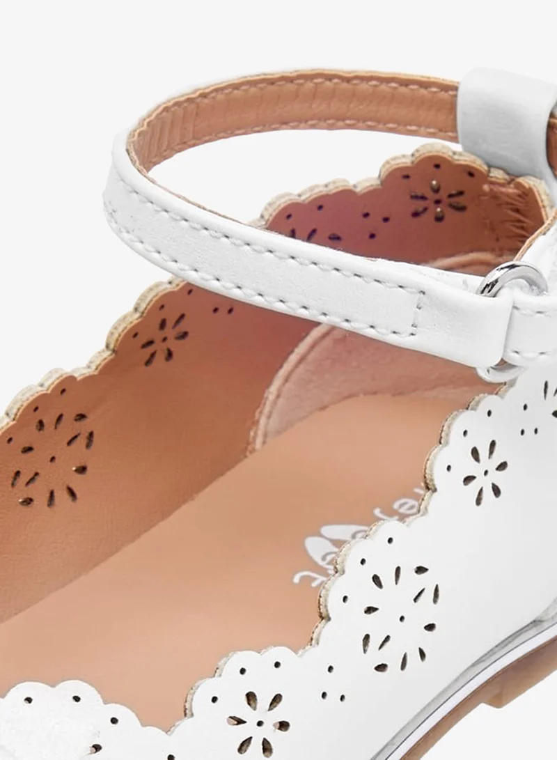 Barefeet Girls Laser Cut Mary Jane Shoes with Scallop Detail Ramadan Collection