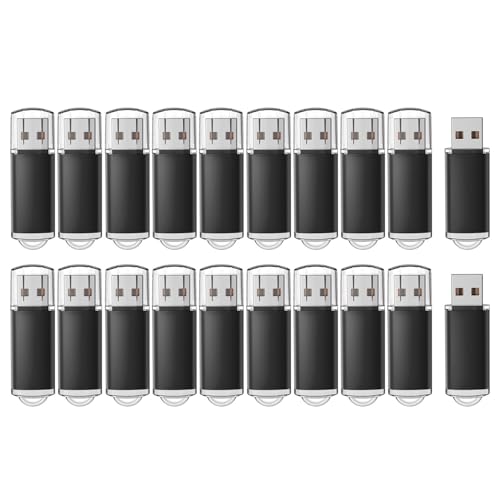 RAOYI راوي 20 حزمة 2 جيجابايت فلاش درايف USB بالجملة USB 2.0 ذاكرة فلاش محرك أقراص محمول حزمة - أسود - Image 1