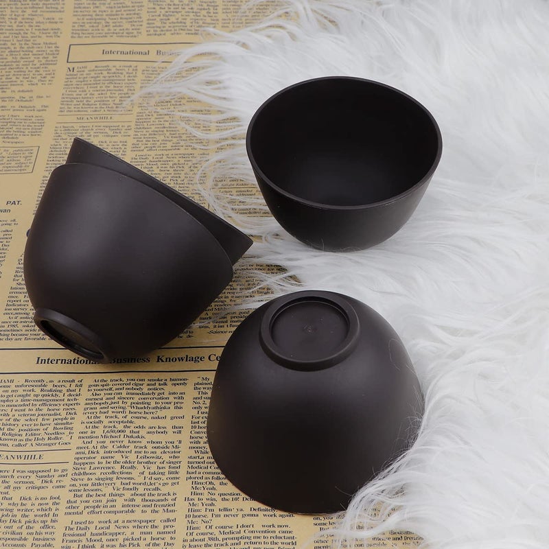 FERCAISH 4Pcs Diy Face Mask Mixing Bowl, Microwavable Silicone Facial Mud Bowl Cosmetic Beauty Tool for Home Salon(Black) - Image 4