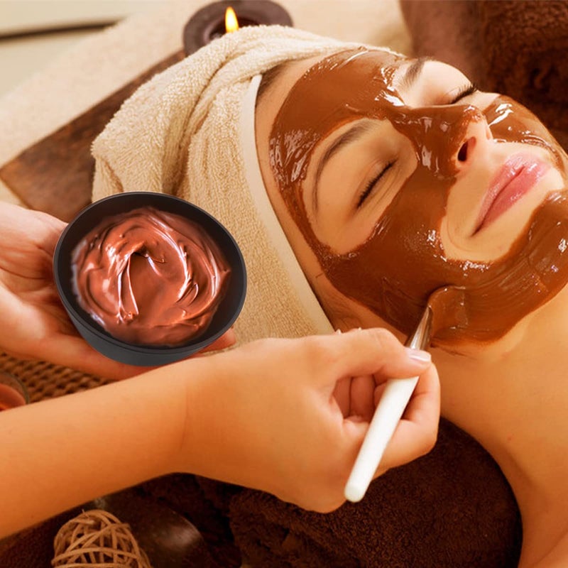 FERCAISH 4Pcs Diy Face Mask Mixing Bowl, Microwavable Silicone Facial Mud Bowl Cosmetic Beauty Tool for Home Salon(Black) - Image 5