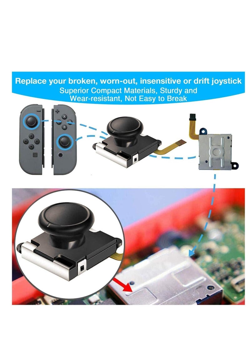 Y&D - (2 Pack) Joystick Replacement for Joycon,Switch Analog Stick Parts Nintendo Switch Joy Con Controller Thumbstic,Include Full Repair Tool Kit and 2 Metal Lock Buckles,2 Jon - Image 1