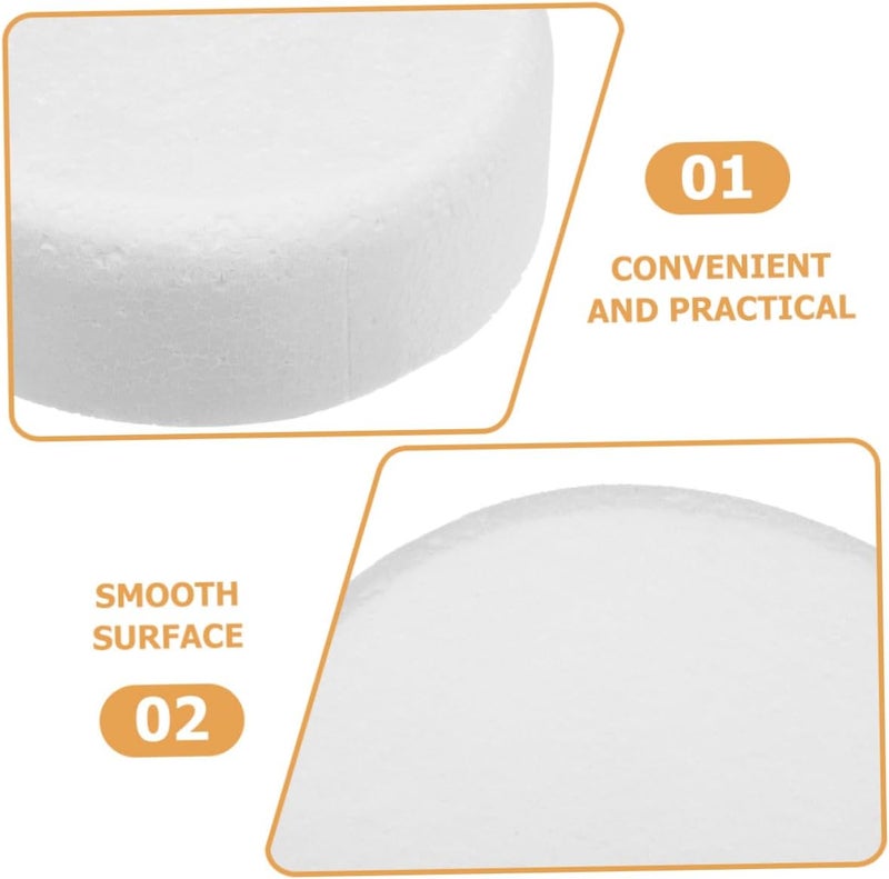 Generic 3pcs Round Foam Cake Dummies for Baking and Decorating for Practice and Cake Design Essential for Baker Collection - Image 4