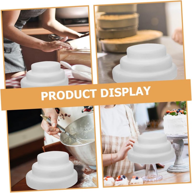 Generic 3pcs Round Foam Cake Dummies for Baking and Decorating for Practice and Cake Design Essential for Baker Collection - Image 3