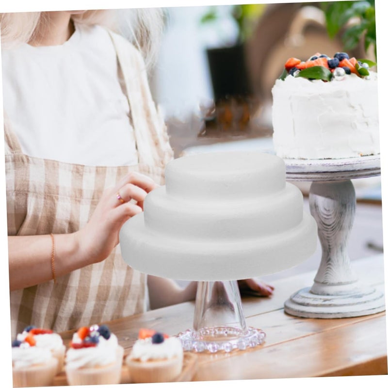 Generic 3pcs Round Foam Cake Dummies for Baking and Decorating for Practice and Cake Design Essential for Baker Collection - Image 5