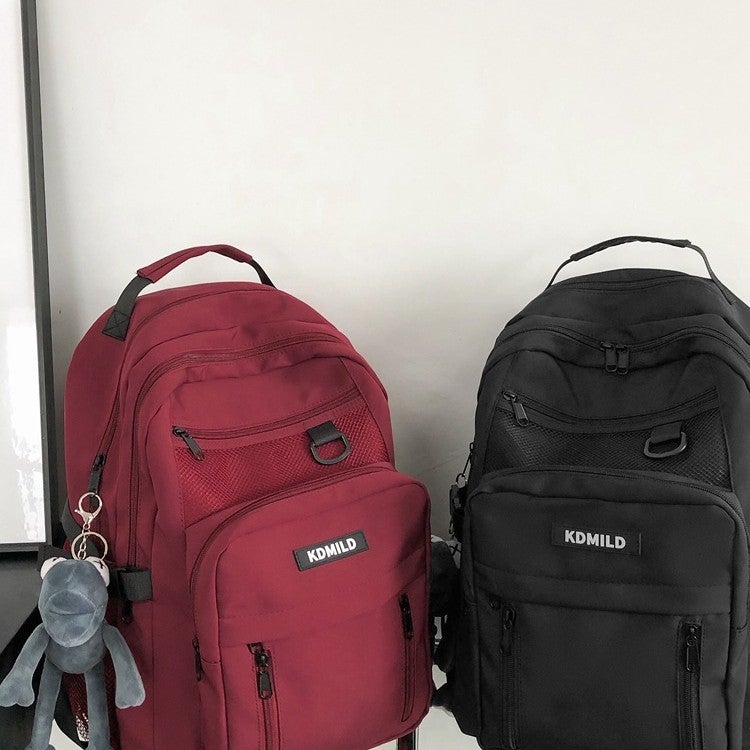 KDMILD High School Backpack Breathable Expandable Multi-Compartment Nylon Urban Style - Image 1