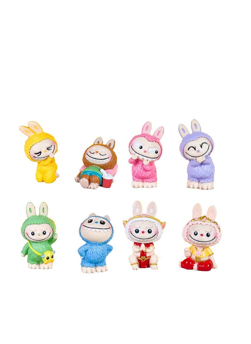 POP MART 8 pcs  POP MART THE MONSTERS labubu Figure Toys For Fans  Series Figures Model Birthday Cake Toppers  - Image 1
