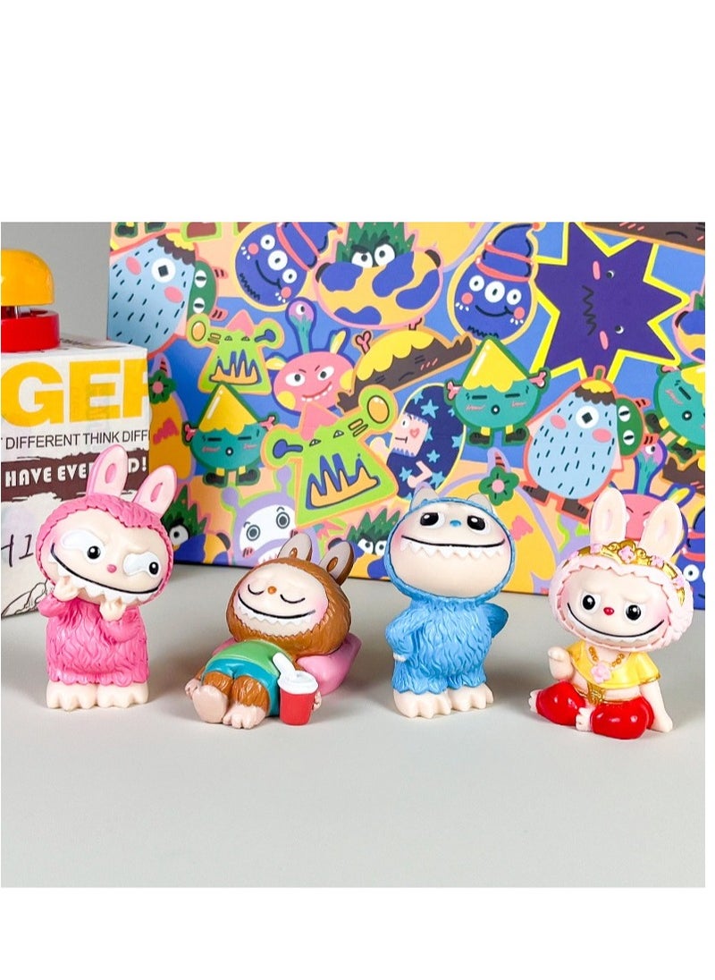 POP MART 8 pcs  POP MART THE MONSTERS labubu Figure Toys For Fans  Series Figures Model Birthday Cake Toppers  - Image 5