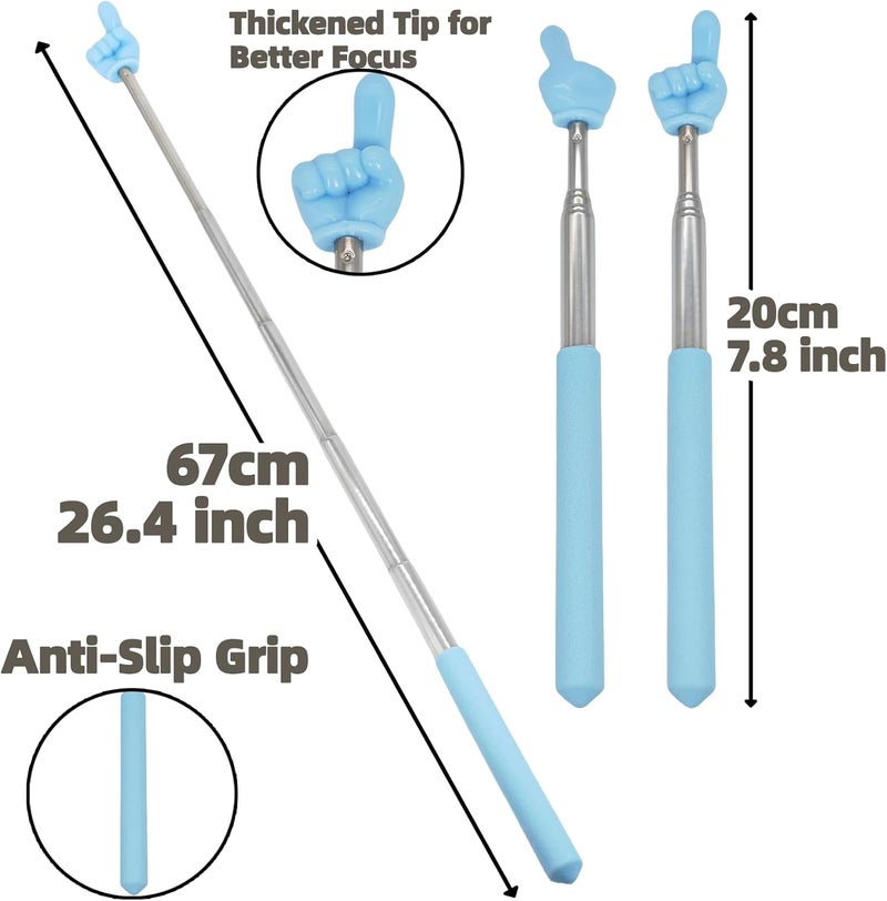 Atdcoek Set of 4 Bright Color Telescopic Pointers for Teachers, Perfect for Children's Reading and Presentation - Image 4