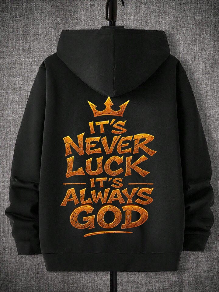 DIVIS Men's Black Graphic Hoodie for All - Image 1