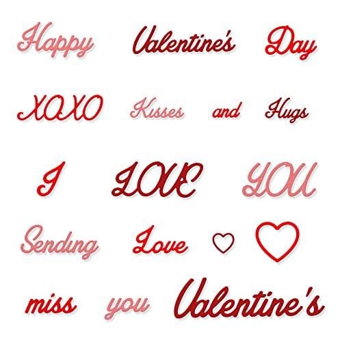 Hying Valentines Day Love Words Cutting Dies for Card Making Photo Album Decorations Valentines Heart Frame Die Cuts Love Letters Dies Stencils Embossing Template for DIY Scrapbooking Craft