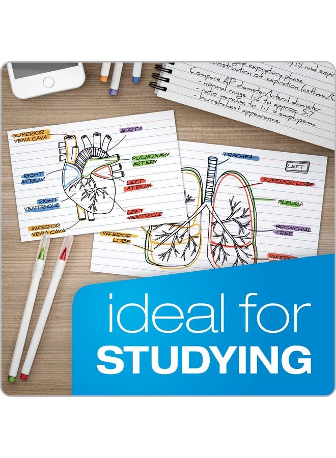 Oxford Index Cards, 3 x 5 Inches, White, Lined on Front, Blank on Back, Flashcards for School and Studying, Recipe Note Cards, 500 Count (5 Packs of 100) (40176) - Image 5