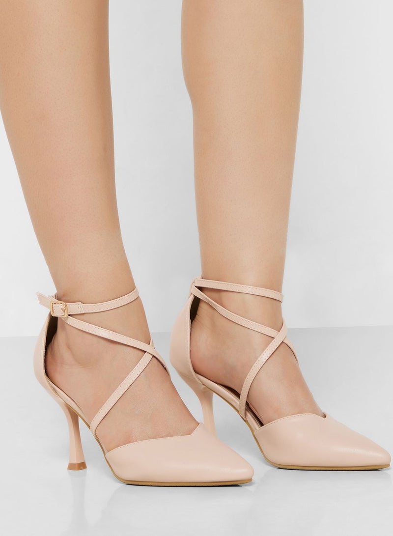 ELLA Cross Over Strap Pointed Pump - Image 1