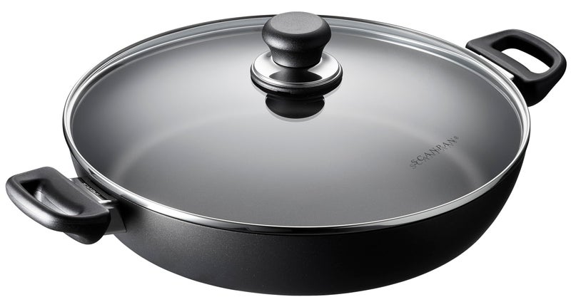 Scanpan Classic 12 1/2 inch (4.25 QT) Nonstick Chef Pan with Lid – Compatible with Gas and Electric Stovetops, Metal Utensil Safe, Oven Safe to 500°F, Dishwasher Safe - Image 1