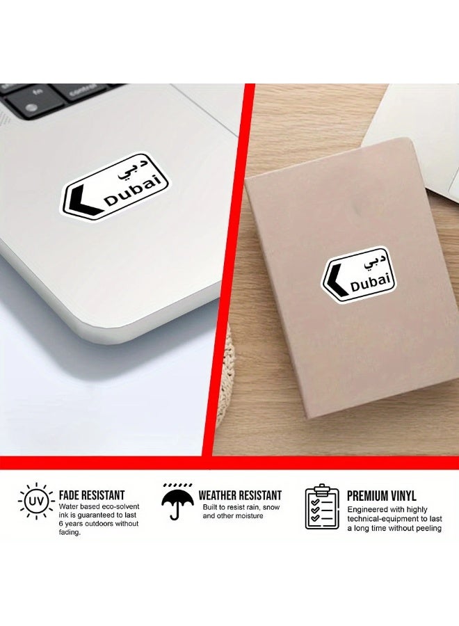 clooudiss Dubai Car Stickers – Matte Waterproof & UV-Resistant Vinyl with Arabic Words | Multi-Use Travel & Decor Accessory - Image 4