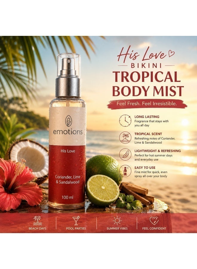 Crazy Emotions Bikini Perfume Crazy Emotion (His Love) Romantic Bikini Area Care for Love, Moisture, and Protection Enriched with Natural Oils - Image 1