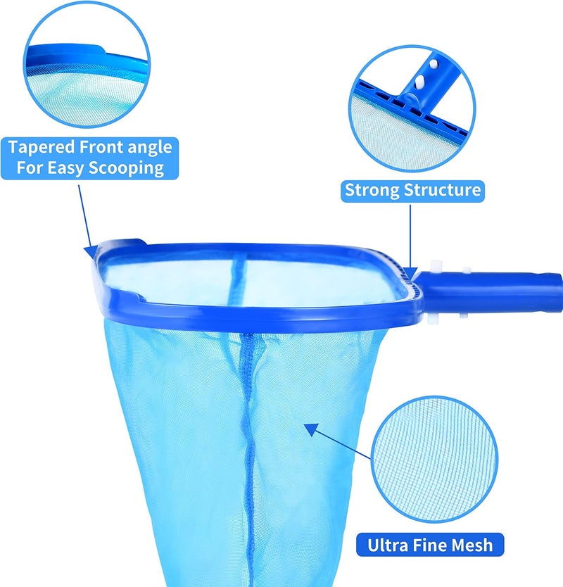 Loiyadn Pool Skimmer - Pool Net, Pool Skimmer Net with Solid Plastic Frame, Skimmer Net with Fine Mesh Net, Pool Nets for Cleaning Leaf of Swimming Pools, Spas, Hot Tubs and Fountains - Image 3