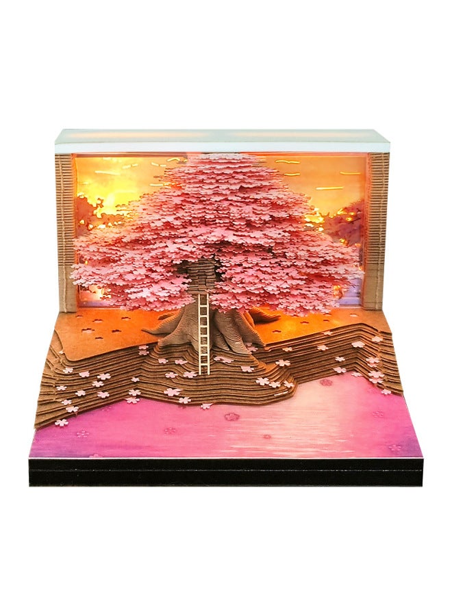 Creative Cultural And Creative Gifts Tree House Paper Carving Calendar Office Workstation Decoration 3d Stereo Note Pad