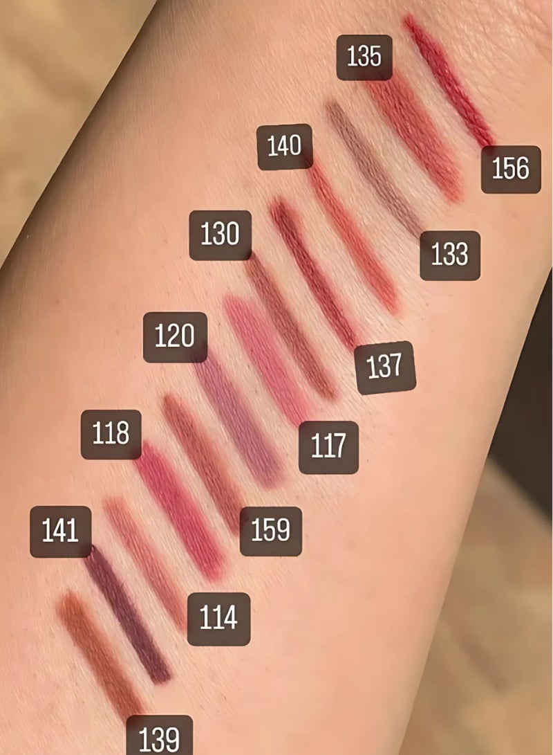 ريال بيوتي مجموعة أقلام تحديد الشفاه مكونة من 12 قطعة متعدد الألوان، احترافية - Image 4