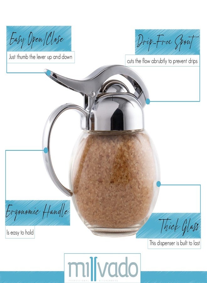 Millvado Syrup Dispenser, Restaurant Style Glass Honey or Maple Syrup Dispenser,10 Ounces, Dishwasher Safe - Image 2