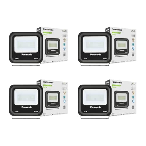 Panasonic Polycarbonate 30 Watt Outdoor Waterproof Flood Light,Fire Retardant Grade LED Flood Light for Outdoor Lighting,Area Lighting,Boundaries Area,Parks & Sports Ground,(Cool White,PFLM24307-4) - Image 1