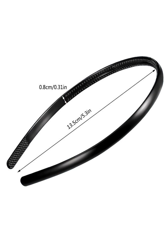 وهاواي 6 Pieces Plastic Headbands with Teeth, Fashion Skinny DIY Hair Bands Non Slip, Hair Accessories for Women Girls 8 mm - Image 2