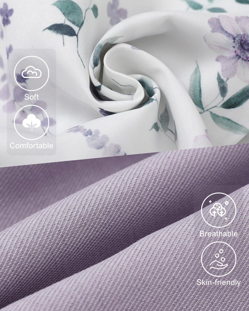 YUEMION Baby Boy Clothes Suits, Toddler Summer Formal Short Shirt+ Bowtie+ Suspender Shorts Gentleman Wedding Outfit(Purple + flowers, 2-3T) - Image 5