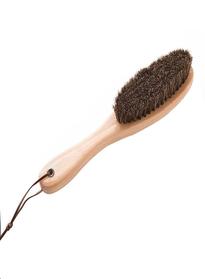 ccHuDE Wooden Clothes Brush Horsehair Garment Brush Lint Remover Brush Furniture Fabric Cleaner Brush Pet Hair Remover Brush Household Cleaning Brushes - Image 1