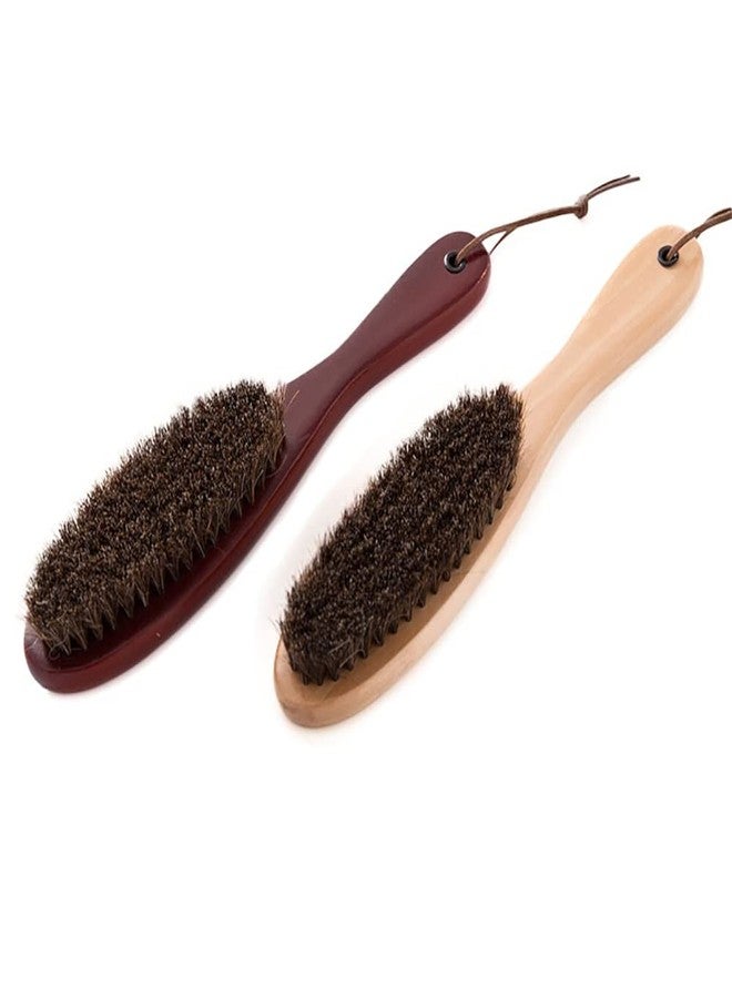 ccHuDE Wooden Clothes Brush Horsehair Garment Brush Lint Remover Brush Furniture Fabric Cleaner Brush Pet Hair Remover Brush Household Cleaning Brushes - Image 2