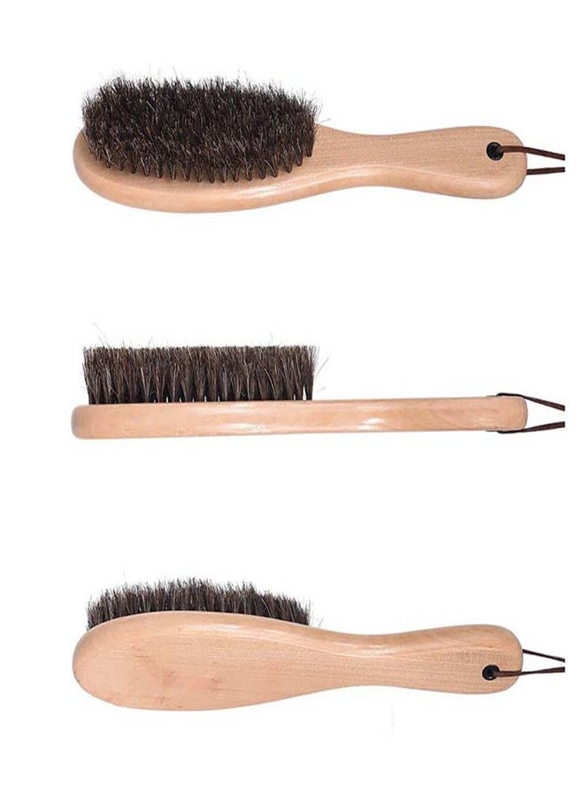 ccHuDE Wooden Clothes Brush Horsehair Garment Brush Lint Remover Brush Furniture Fabric Cleaner Brush Pet Hair Remover Brush Household Cleaning Brushes - Image 3