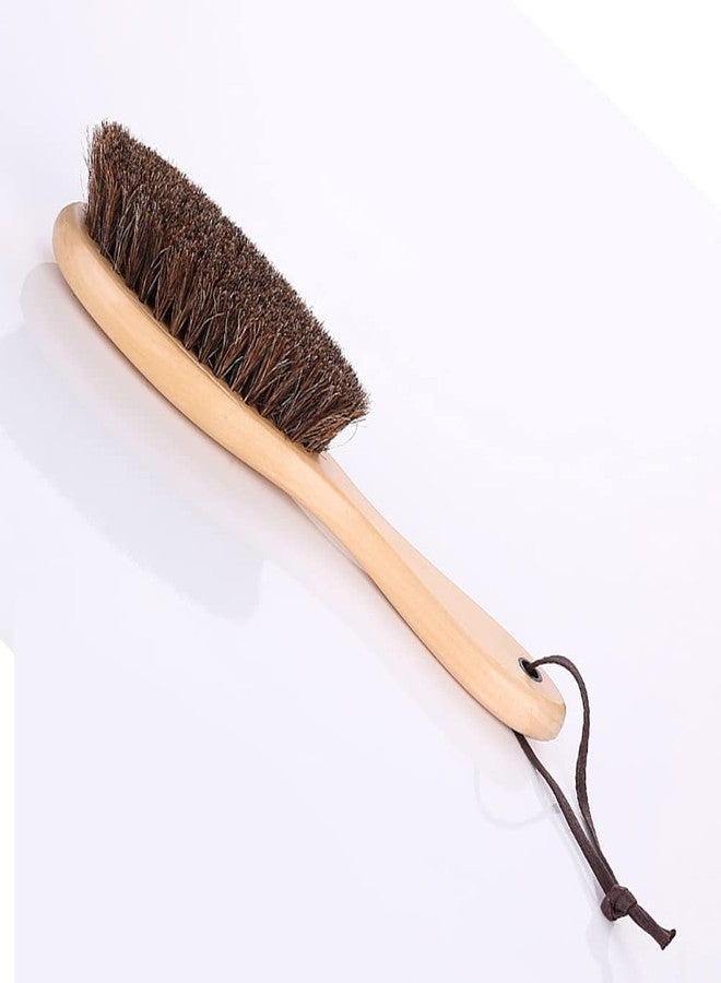 ccHuDE Wooden Clothes Brush Horsehair Garment Brush Lint Remover Brush Furniture Fabric Cleaner Brush Pet Hair Remover Brush Household Cleaning Brushes - Image 5