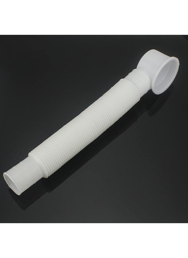 Biella 90 Degrees Expandable And Flexible Trap Telescopic Pvc Bathtub Shower Room Barrel Down Drain Pipe - White  - Image 1