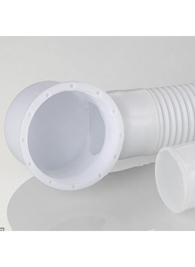 Biella 90 Degrees Expandable And Flexible Trap Telescopic Pvc Bathtub Shower Room Barrel Down Drain Pipe - White  - Image 3