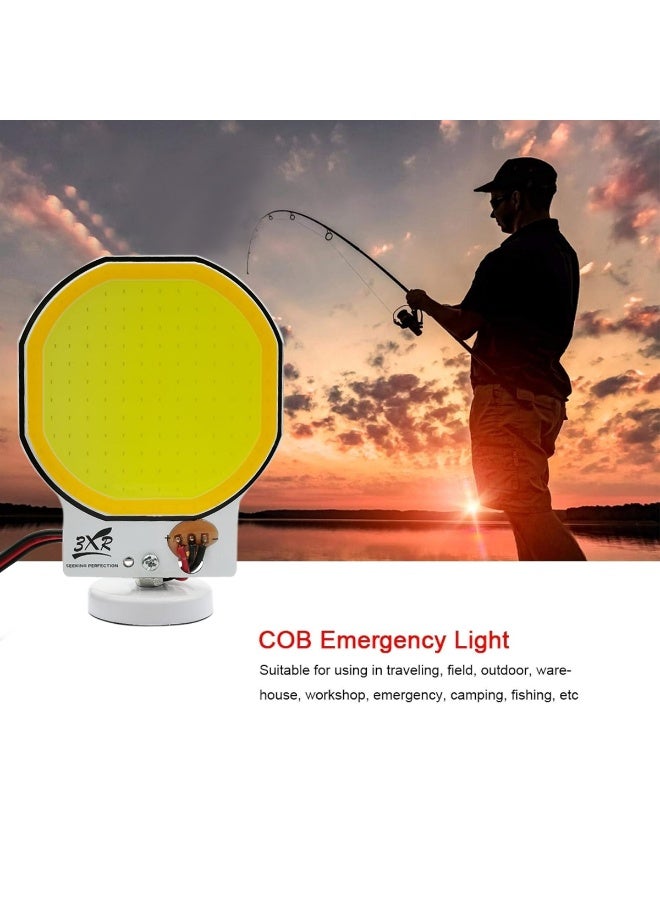 3XR COB LED Camping Lantern Emergency Work Light with Magnetic Base, 5 Meter Wire with Switch, Battery Clip and Car Cigarette Lighter Plug, Portable Outdoor Flood Light for Camping, Repair, Power Outage, Fishing, Workshop Use  - 7910 - Image 4