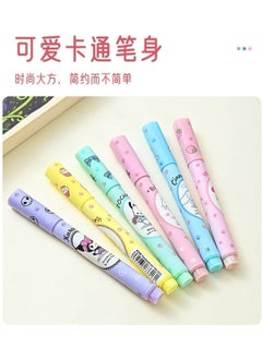Kawaii Orange Sanrio Hello Kitty Kuromi 6-Piece Highlighter Set  - Image 3
