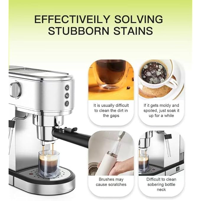 APPTRIN Coffee Machine Descaler And Cleaner Tablets Effervescent Tablet Descaling Agent Kitchen Accessories Household Cleaning Cleans Internal Parts Portafilter Inaccessible Areas 32 Pcs - Image 4