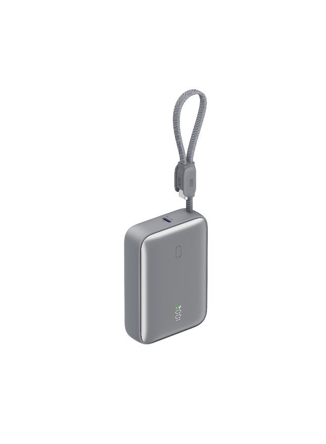 JODA Halo 10 10000mAh PD 22.5W Power Bank with Built-in Cable Grey - Image 3
