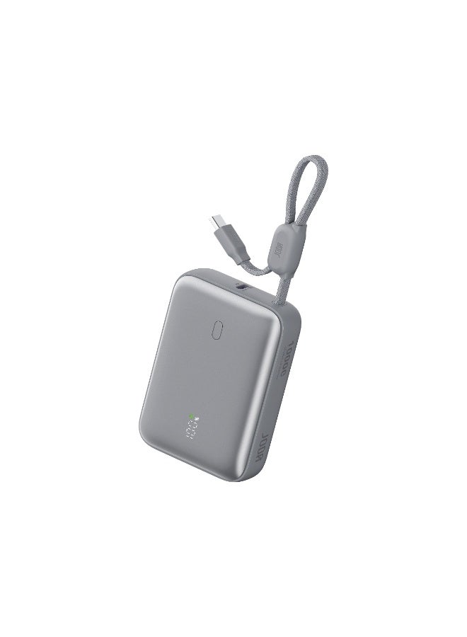 JODA Halo 10 10000mAh PD 22.5W Power Bank with Built-in Cable Grey - Image 1