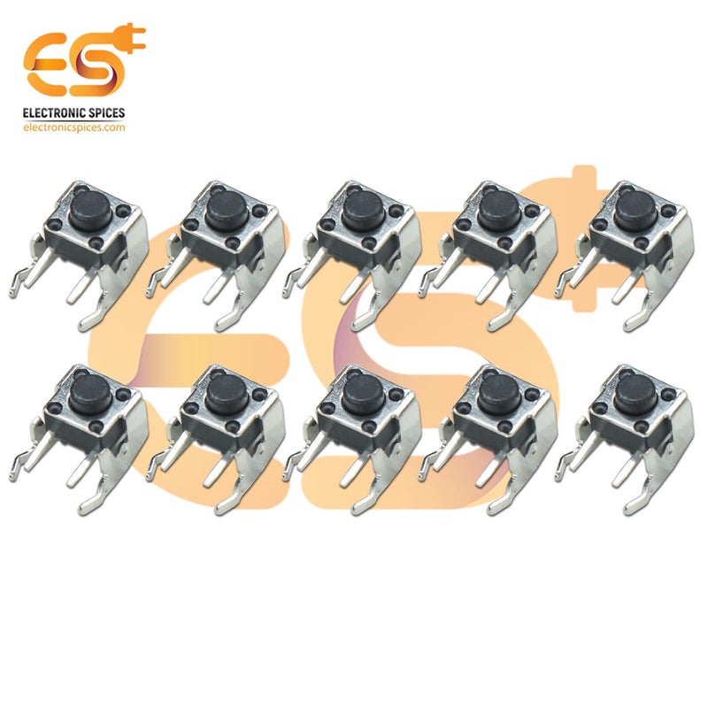 Electronicspices Electronic Spices 6x6x5mm 2 Pin Right Angle Push Button Momentary Tactile Switch Pack of 10  - Image 2
