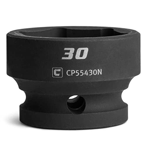 Capri Tools 30 mm Stubby Impact Socket, 1/2 in. Drive, 6-Point, Metric - Image 1