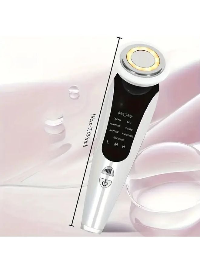 مساج الوجه والرقبة الأبيض 7 في 1 مع أنماط الاهتزاز وبطارية 400 مللي أمبير هدية للنساء - Image 5