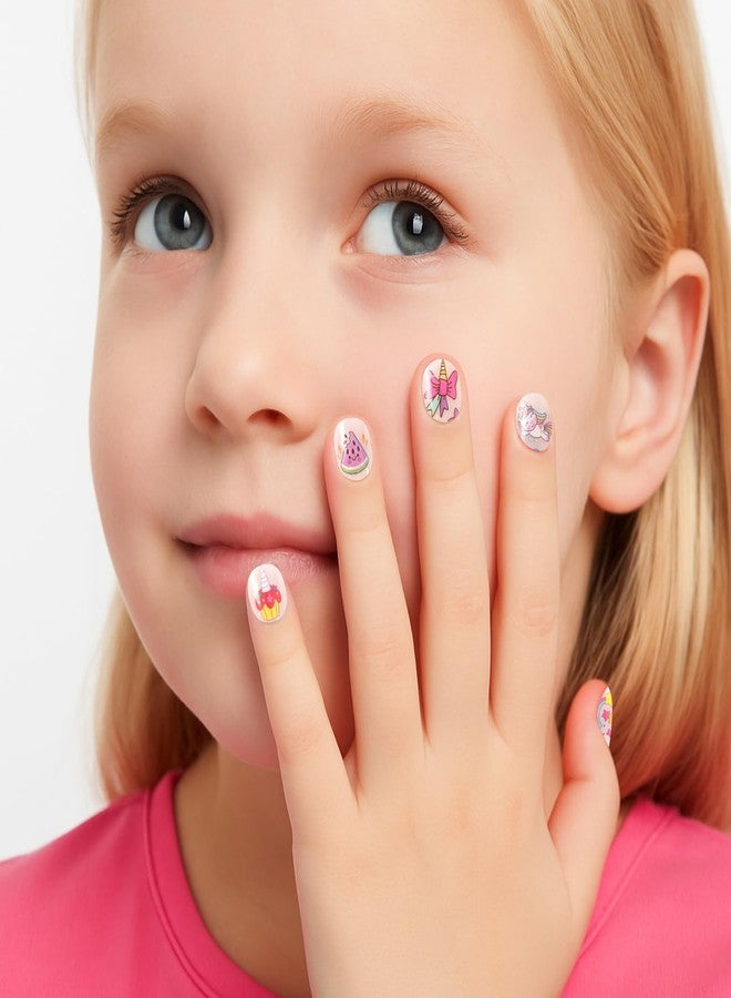Allstarry Nail Stickers for Kids, 15 Sheets Kids Nail Stickers for Girls Self-Adhesive Nail Decals Cute Animal Rainbow Flower Heart Star Unicorn Sticker Birthday Christmas Gift - Image 3
