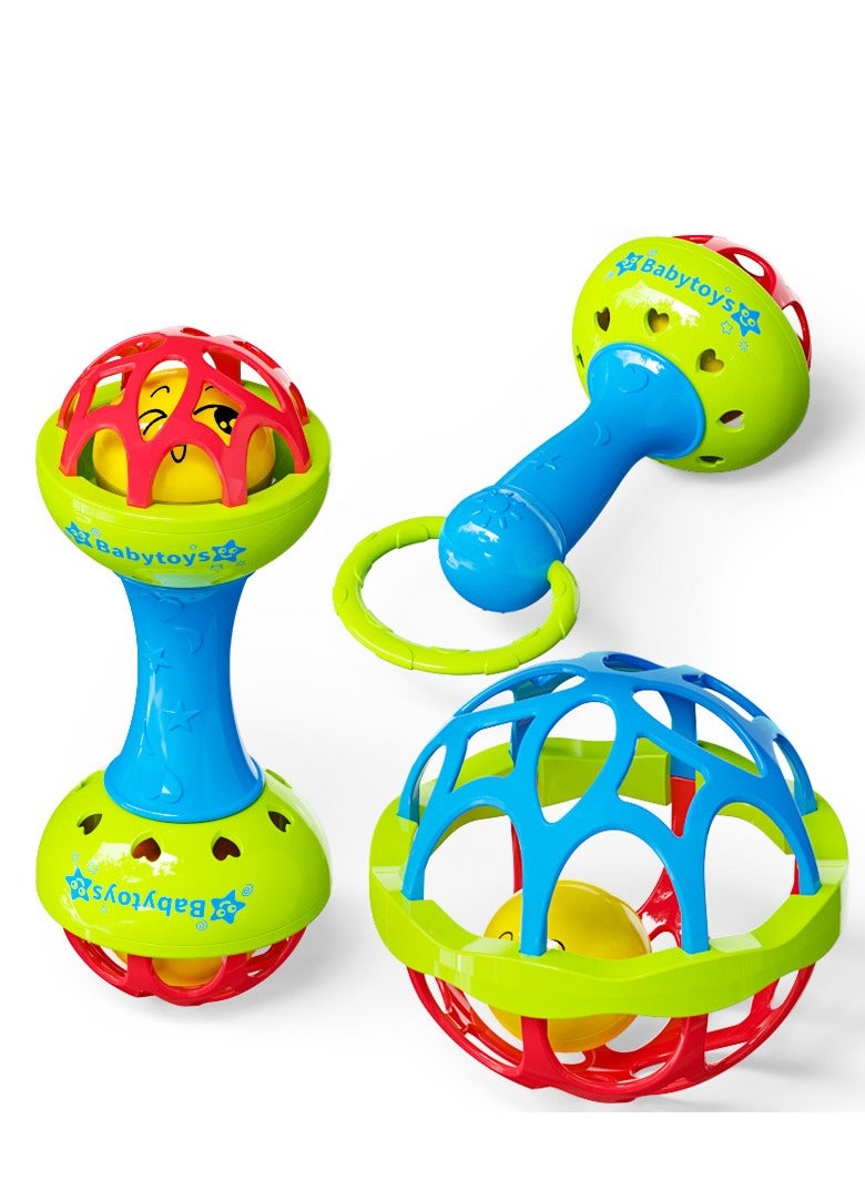 3pcs Set Hand Cranked Toy, Suitable for Babies Aged 0-3 Years Old, Used to Exercise Grip Strength, Hearing Toy, Newborn, Thanksgiving Holiday Gift, - Image 1