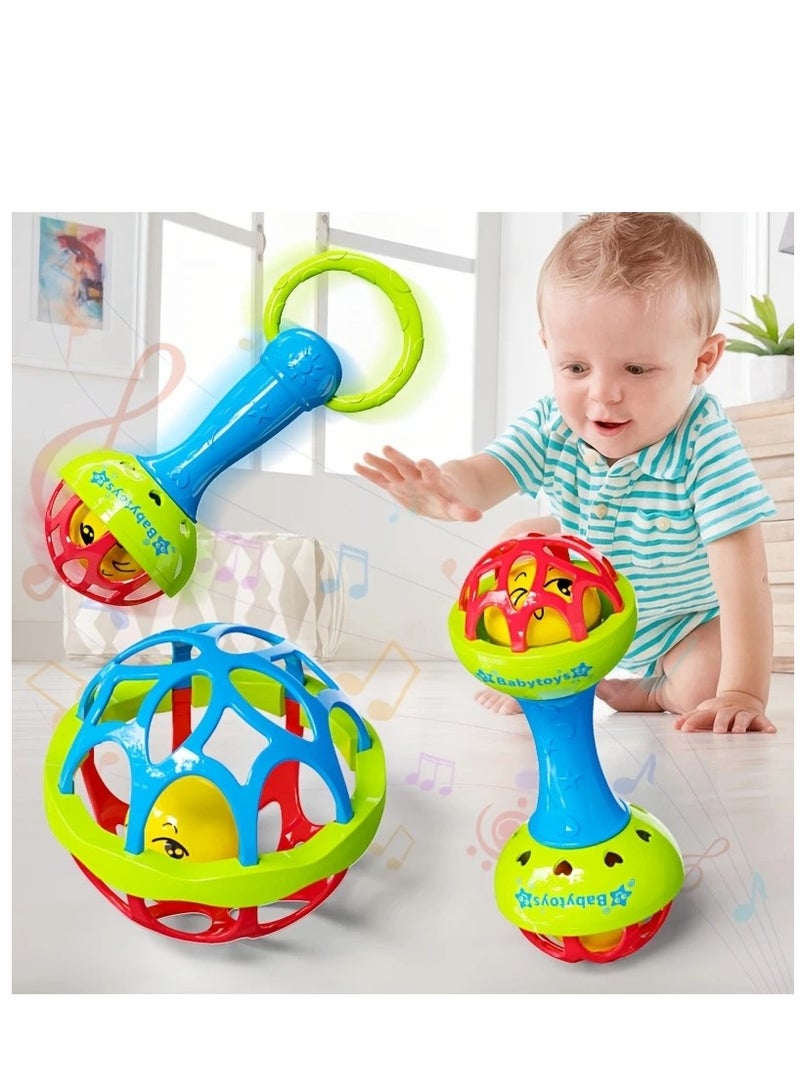 3pcs Set Hand Cranked Toy, Suitable for Babies Aged 0-3 Years Old, Used to Exercise Grip Strength, Hearing Toy, Newborn, Thanksgiving Holiday Gift, - Image 3