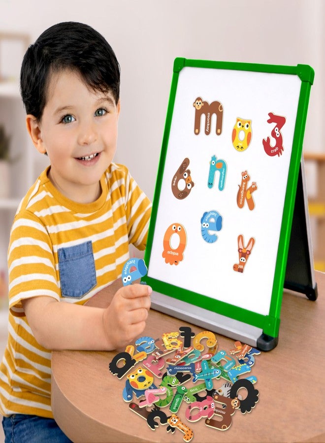 Play Panda Magnetic Animal ABC Magnets Small Letters Large Size Magnetic Letters in Cute Animal Design - Lowercase Letters - Educational Toys Set Spelling Learning Games for Kids, Toddlers 3 4 5 Years Old - Image 2