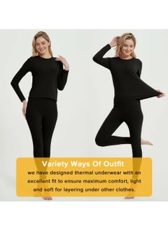 Thermal Underwear for Women Fleece Lined Base Layer Pajama Set Cold Weather（Black） - pzsku/Z5BF42C36FE1D3DC939A2Z/45/_/1740217161/b76b4fd8-189c-4b4b-a1e8-478c1ac6f5f1