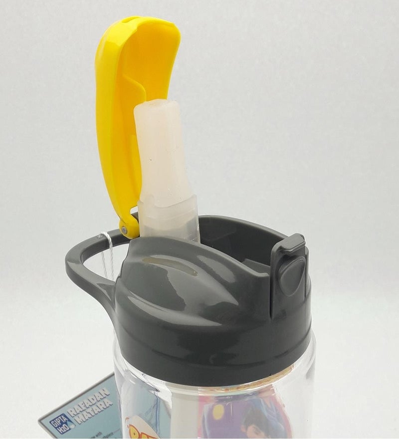 Rafadan Tayfa Thick Tritan Flask with Straw 500 cc Gray