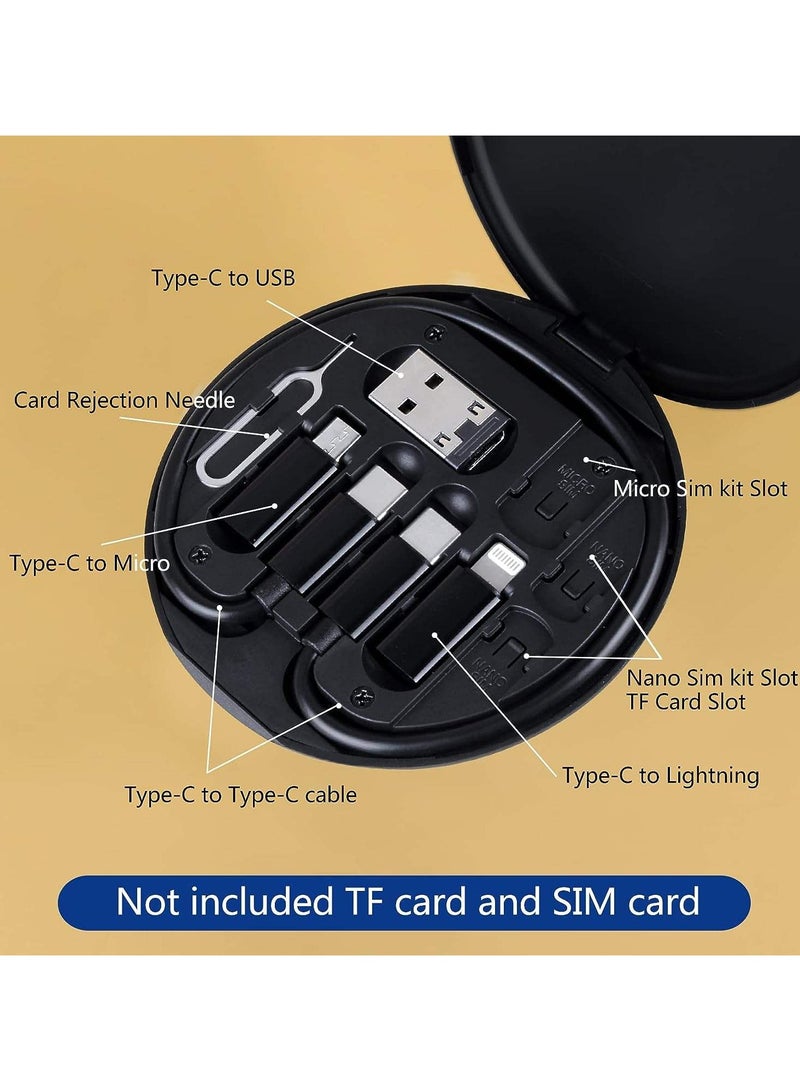 Multifunction Mini Digital Gadgets Storage Case Universal Phone C Data Cable Charging Head SIM Card Box Holder for Traveling,multi charging cable case.  - Image 2