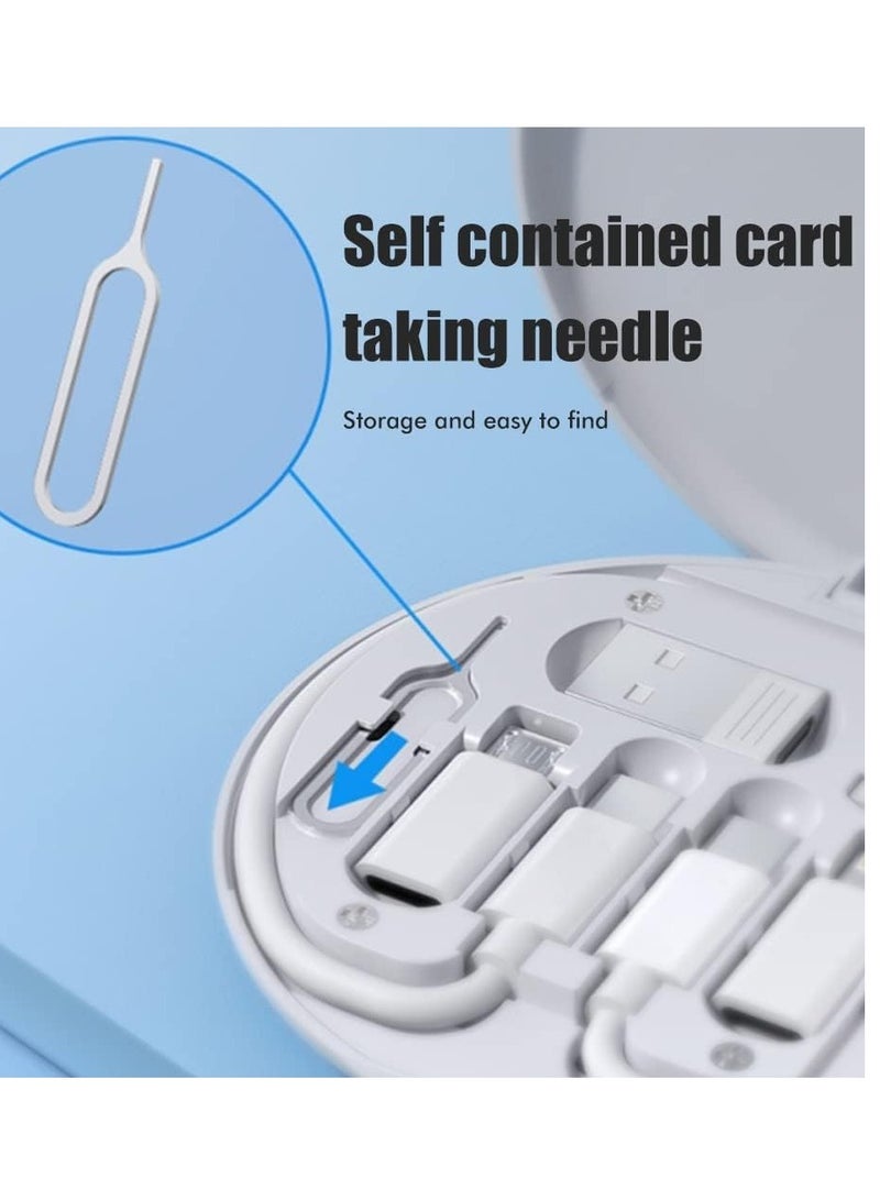 Multifunction Mini Digital Gadgets Storage Case Universal Phone C Data Cable Charging Head SIM Card Box Holder for Traveling,multi charging cable case.  - Image 5