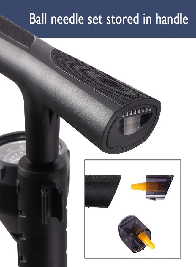 Beto Bike Pump Portable - Bicycle Floor Pump with Industrial Top-Mounted Gauge & Air Bleed Button - Presta Schrader Dunlop Valve Universal, Steel Tube 160 Psi Max - Image 4